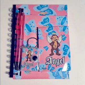 Claire’s 5 Pc Journal Keychain Angel Monkey Set